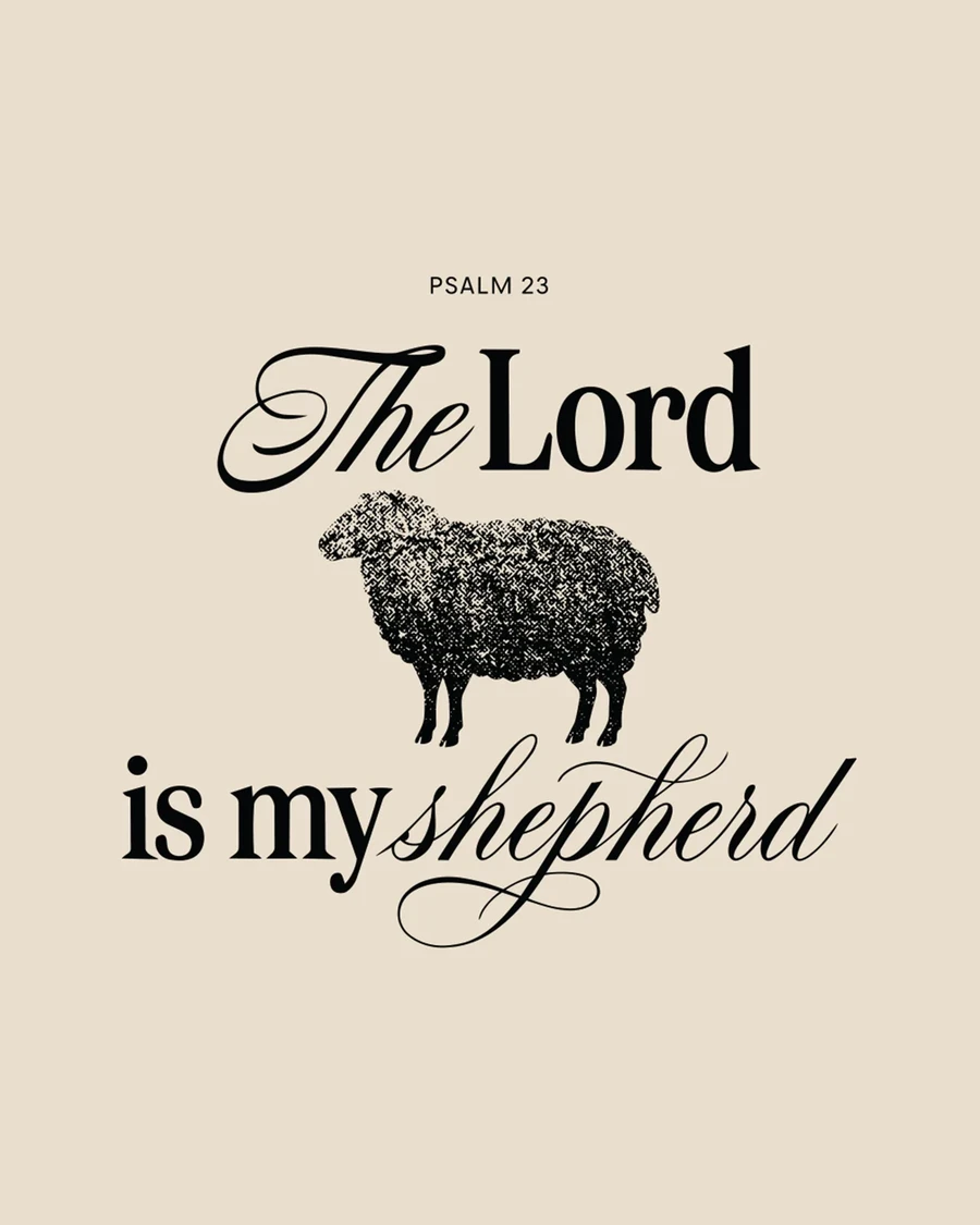 THE LORD IS MY SHEPHERD - unisex tričko – prírodná