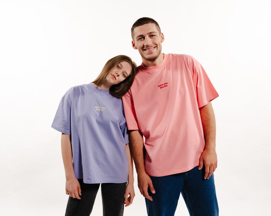 MORE YOU, LESS ME | unisex tričko ružové