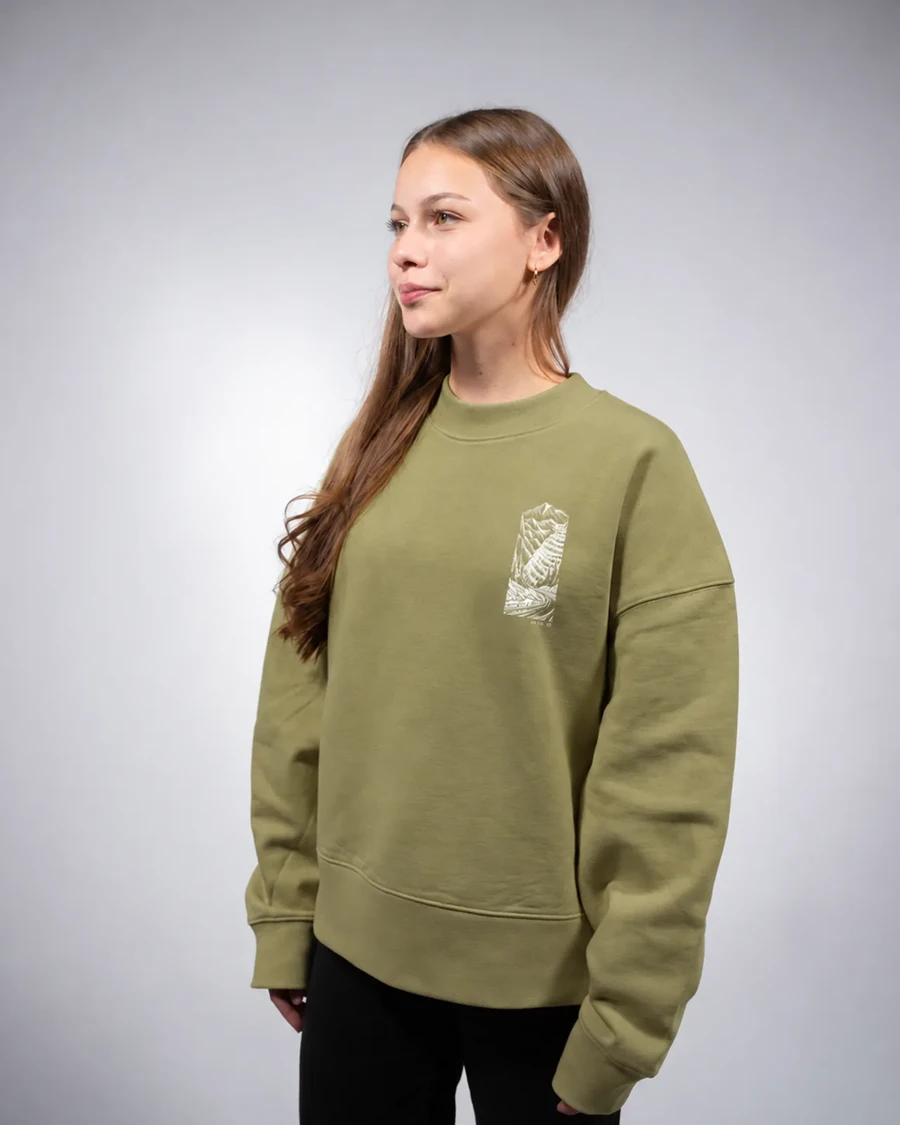 V HOJNOSTI - unisex mikina – vyblednutá olivová