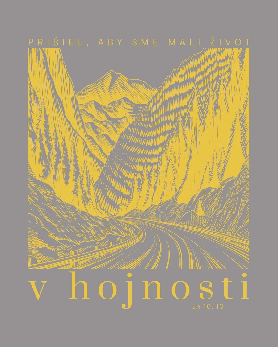 V HOJNOSTI | unisex tričko – hmlisto sivá