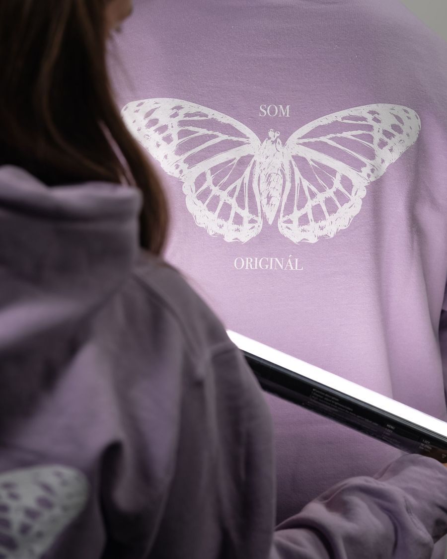 SOM ORIGINÁL | mikina unisex fialová